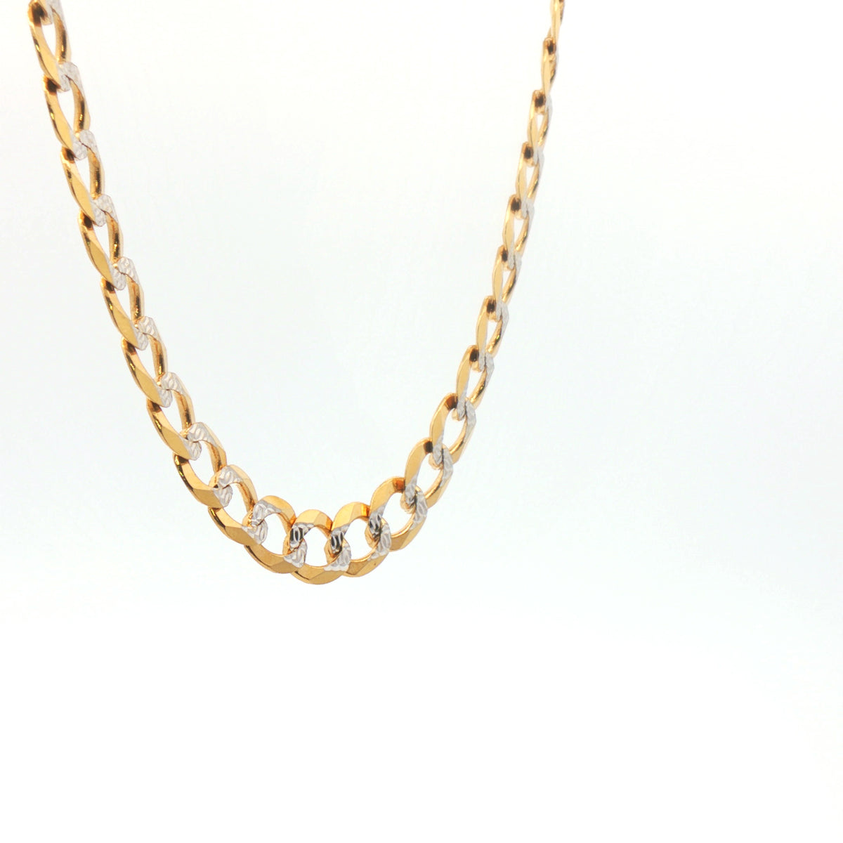 Cuban Link Bracelet Diamond Cut 10k Gold