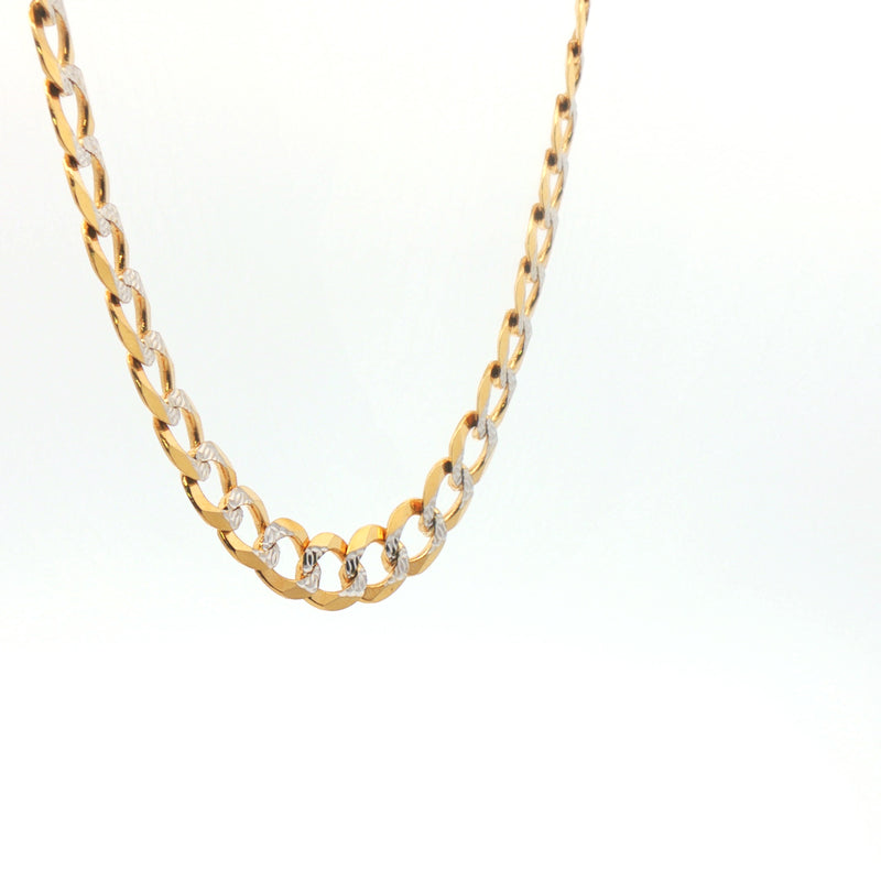 Cuban Link Bracelet Diamond Cut 10k Gold