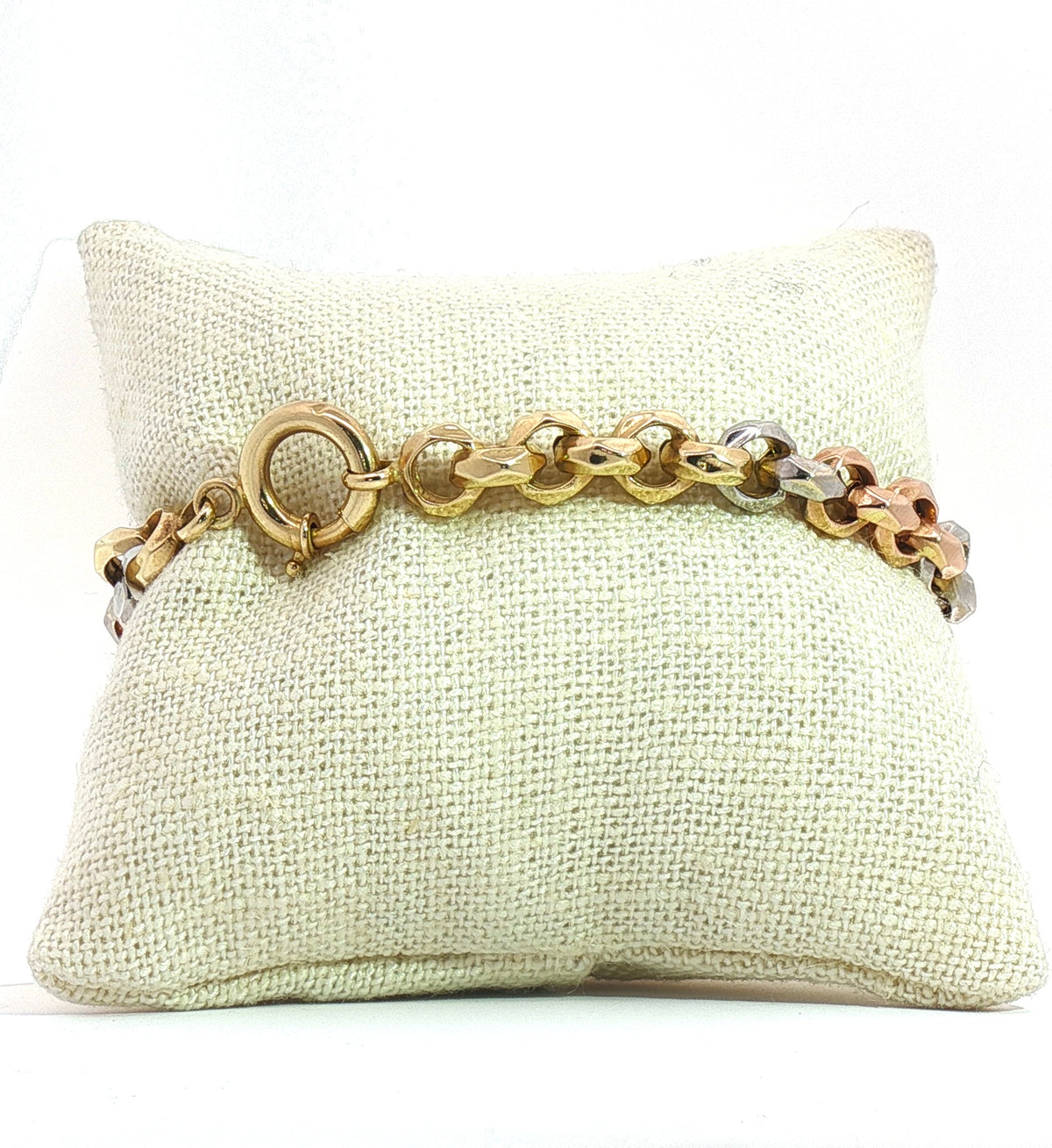 Fancy 3 Tones Rolo Bracelet