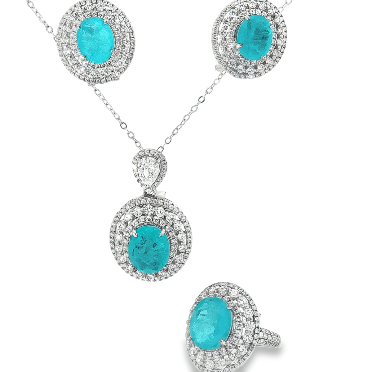 Set Silver 925 Aquamarine
