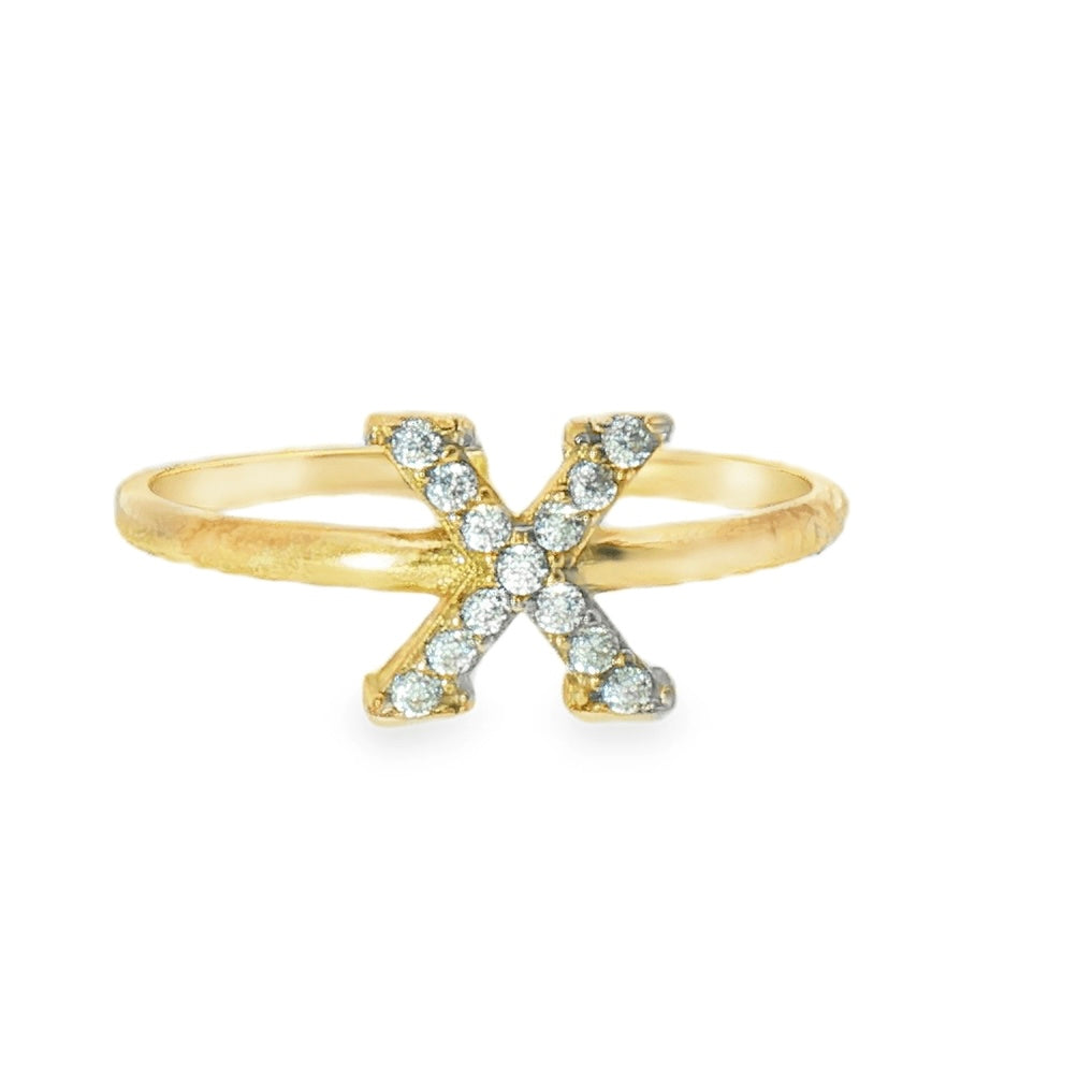 Gold Ring with Inicial 1