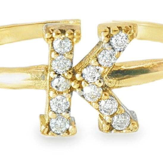 Gold Ring with Inicial 1