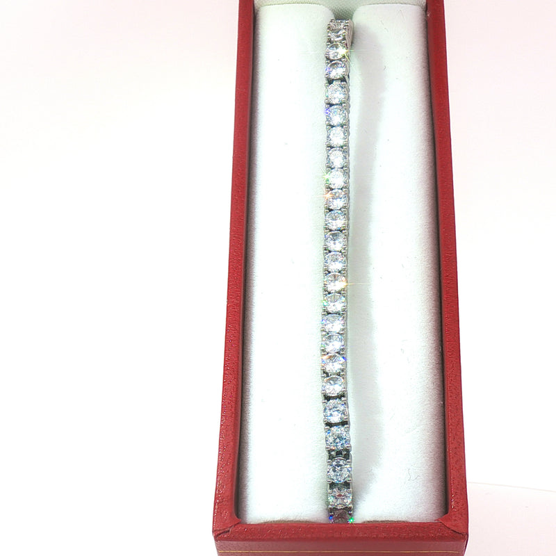 Fancy Brass Tennis Bracelet