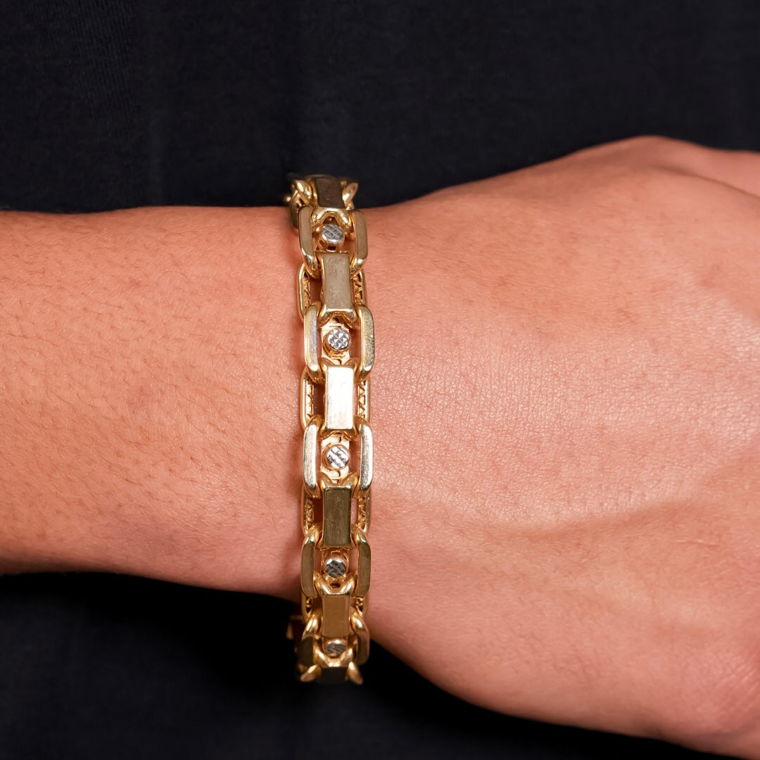 Men Fancy Bracelet 10k Gold
