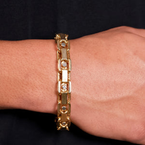 Men Fancy Bracelet 10k Gold