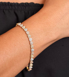 Tree Tones Heart Bracelet 14k Gold
