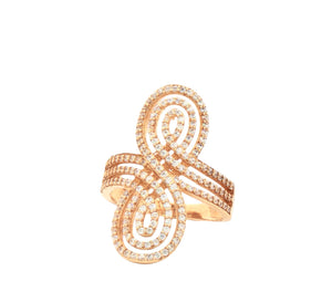 Fancy Ring with Stones 14k Gold