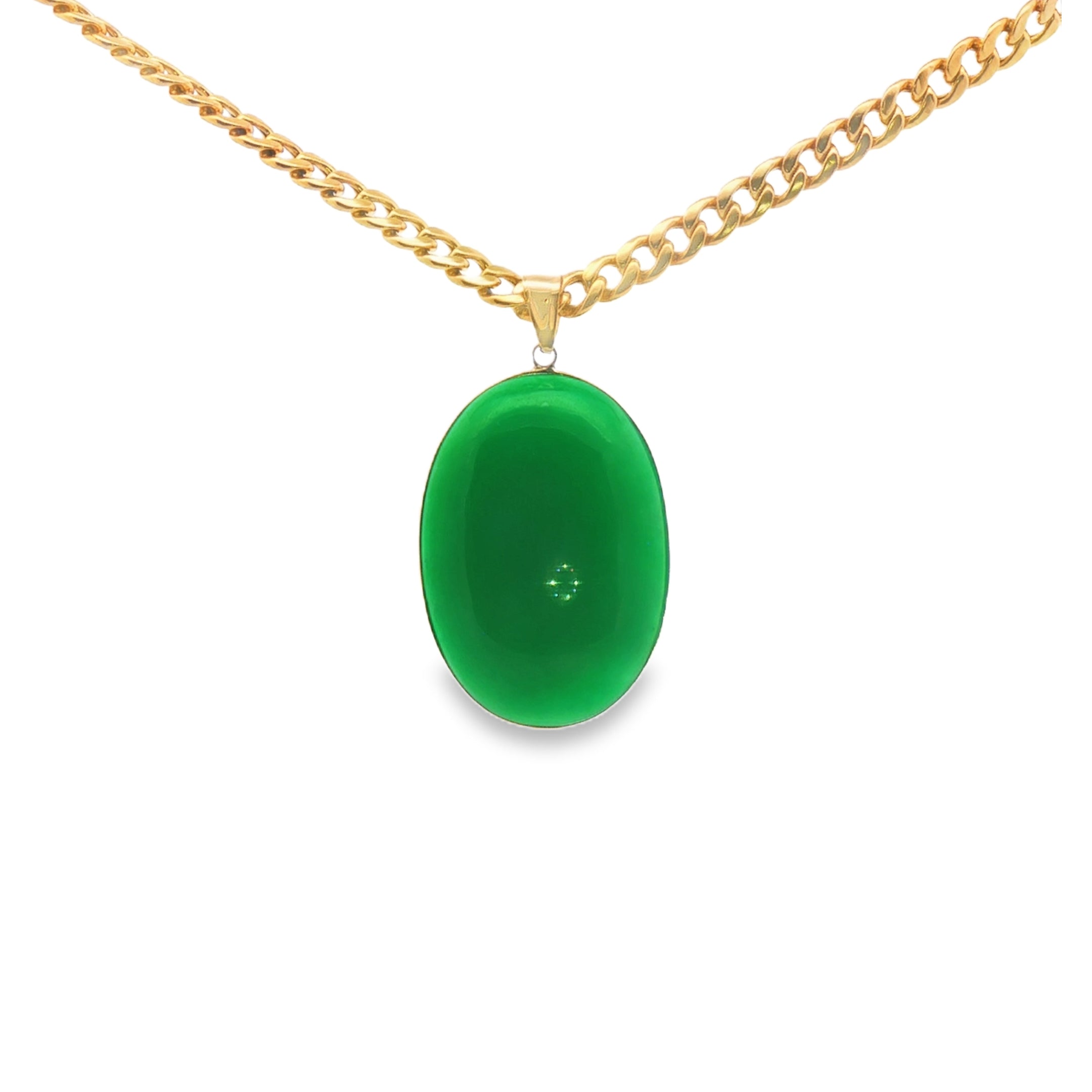 Jade Charm 14k Gold