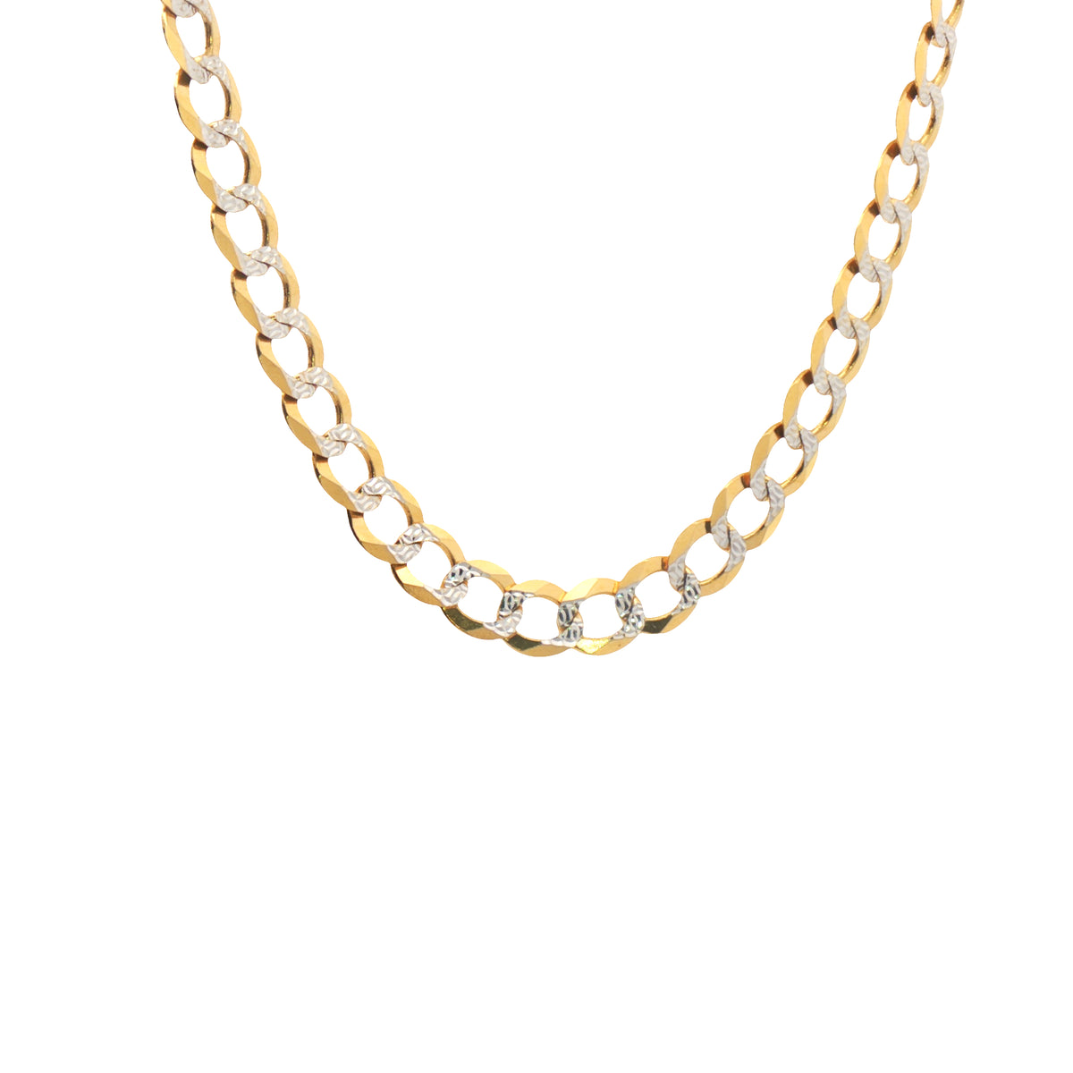 Cuban Link Bracelet Diamond Cut 10k Gold