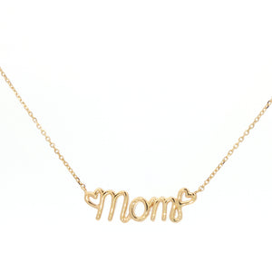 Mom Necklace 14k Gold