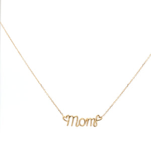 Mom Necklace 14k Gold