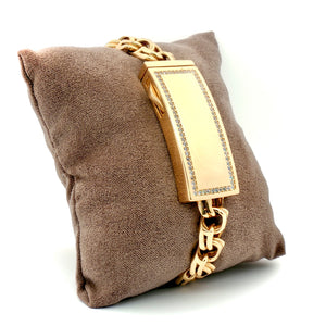 Men's Bracelet Fancy with Stones 14k Gold