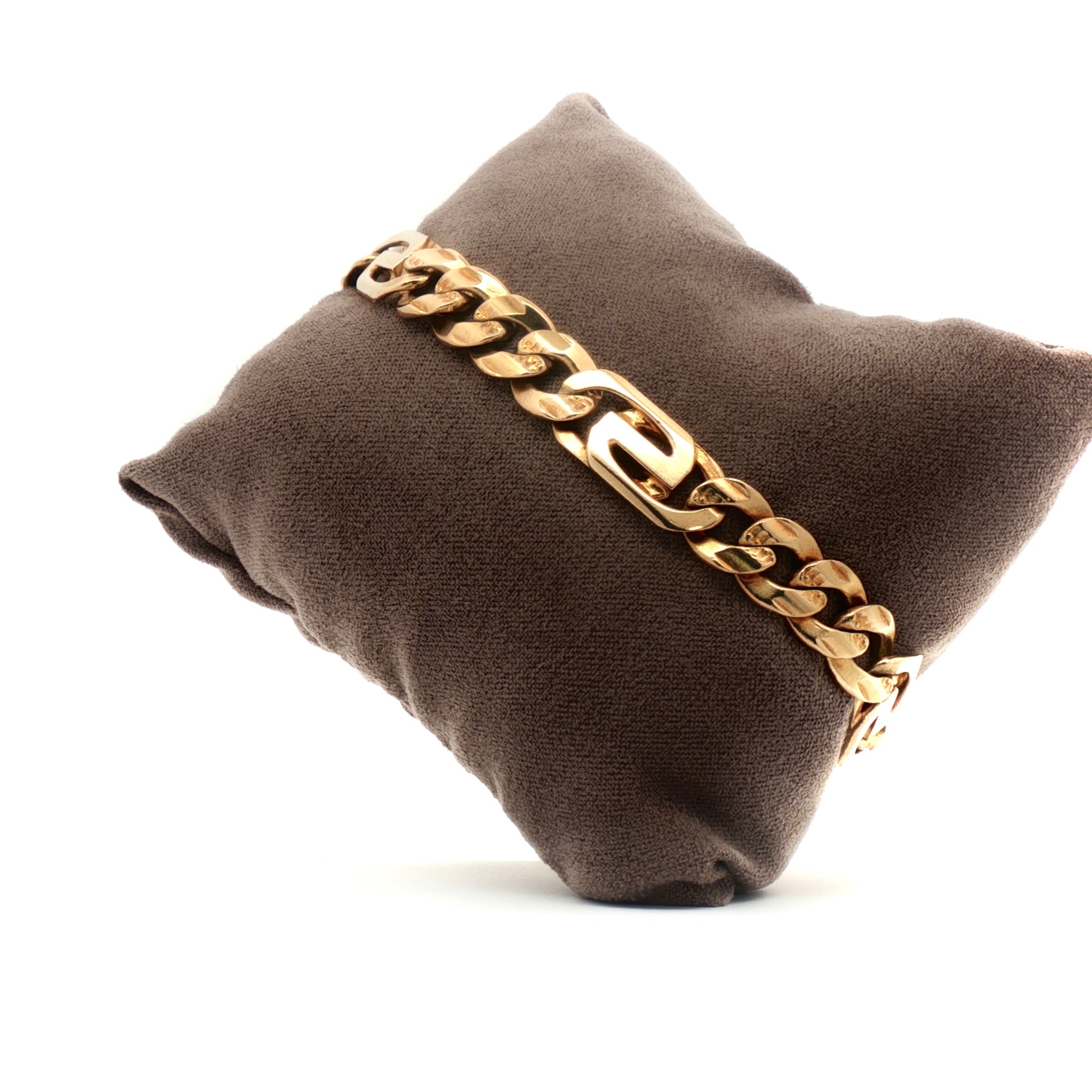 Cuban and Fancy Link Solid Bracelet 14k Gold
