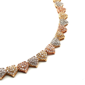 Tree Tones Heart Necklace 14k Gold