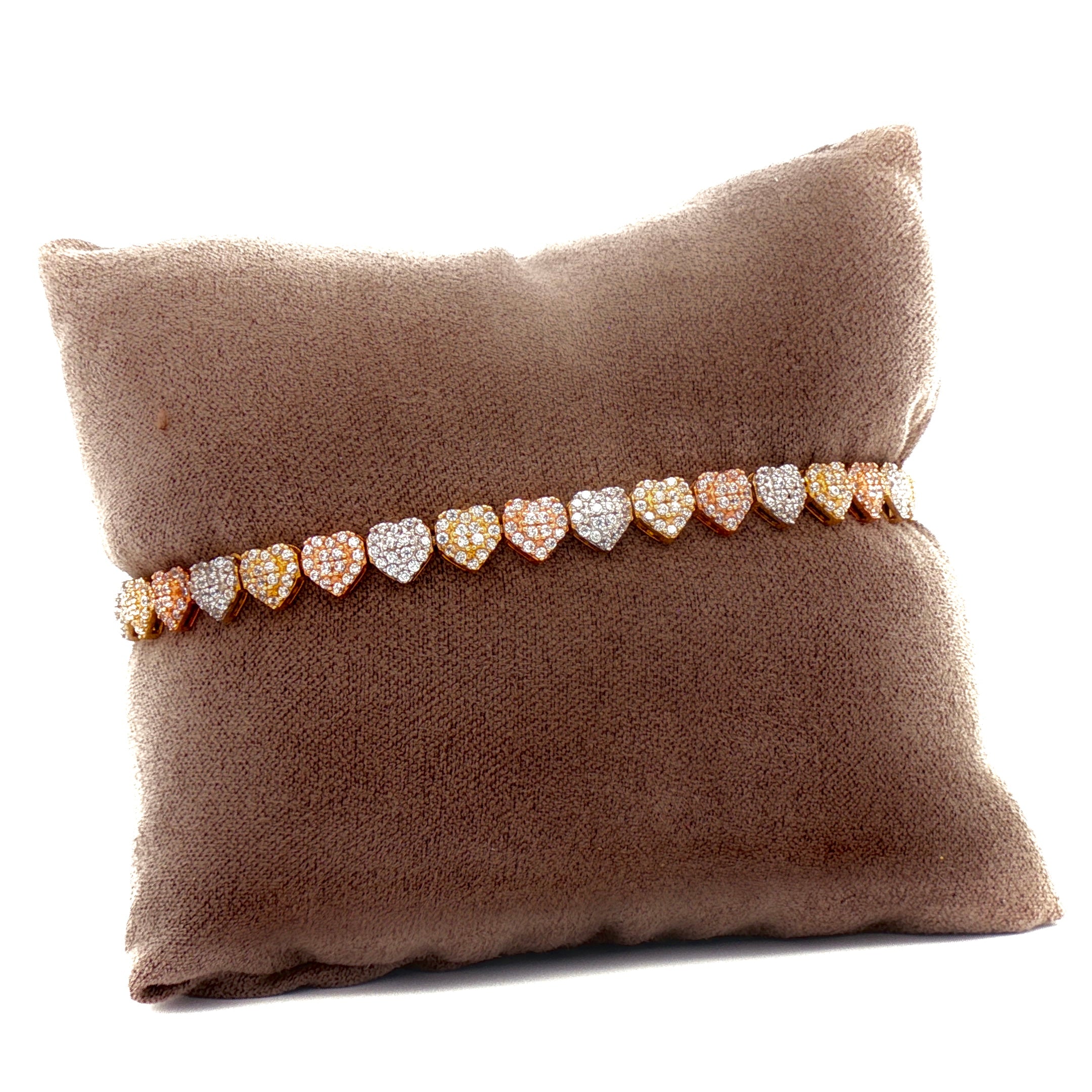 Tree Tones Heart Bracelet 14k Gold