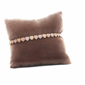 Tree Tones Heart Bracelet 14k Gold