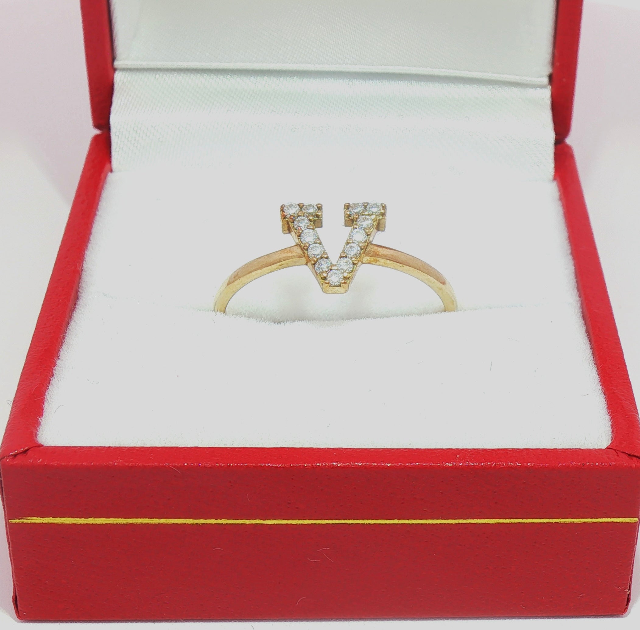 Gold Ring with Inicial 1