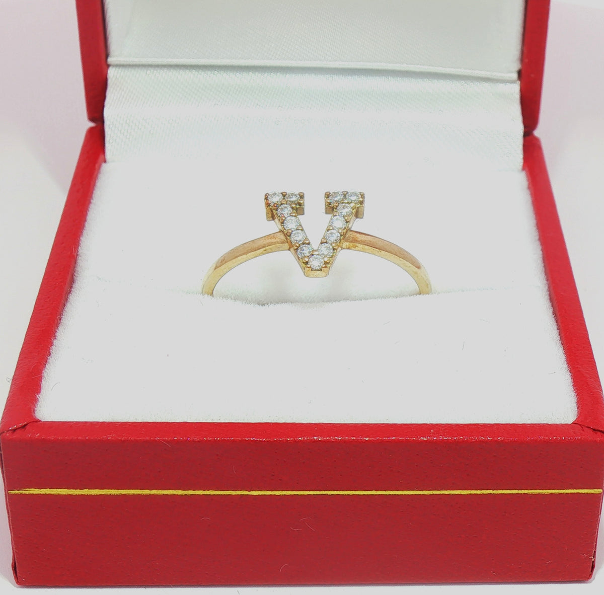 Gold Ring with Inicial 1