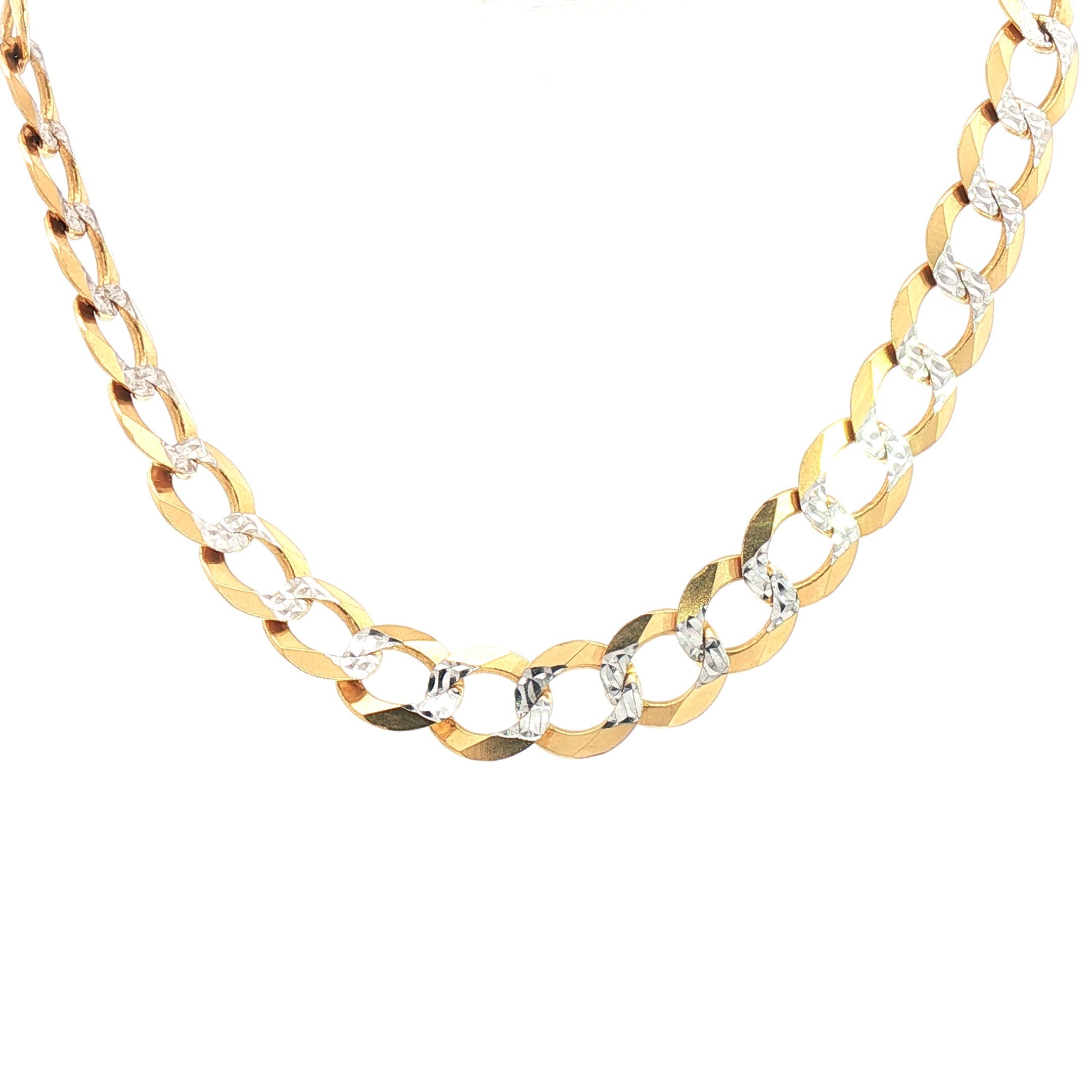 Cuban 2 Tones Gold Bracelet