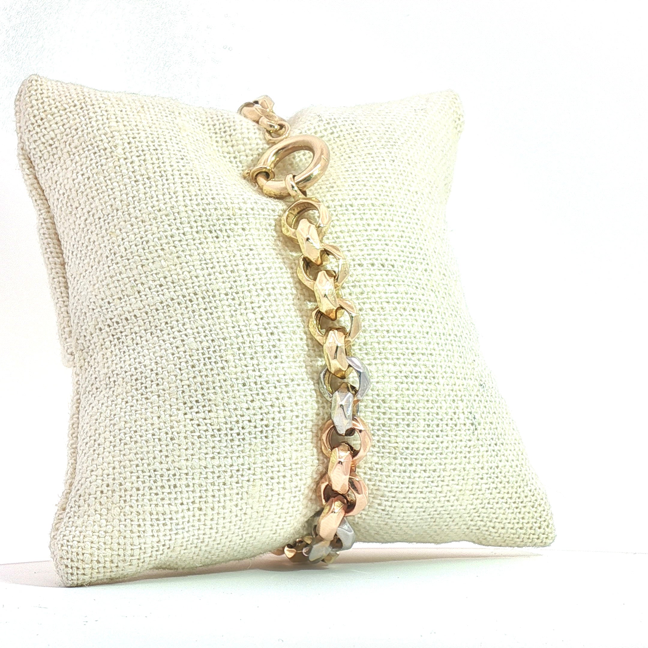 Fancy 3 Tones Rolo Bracelet