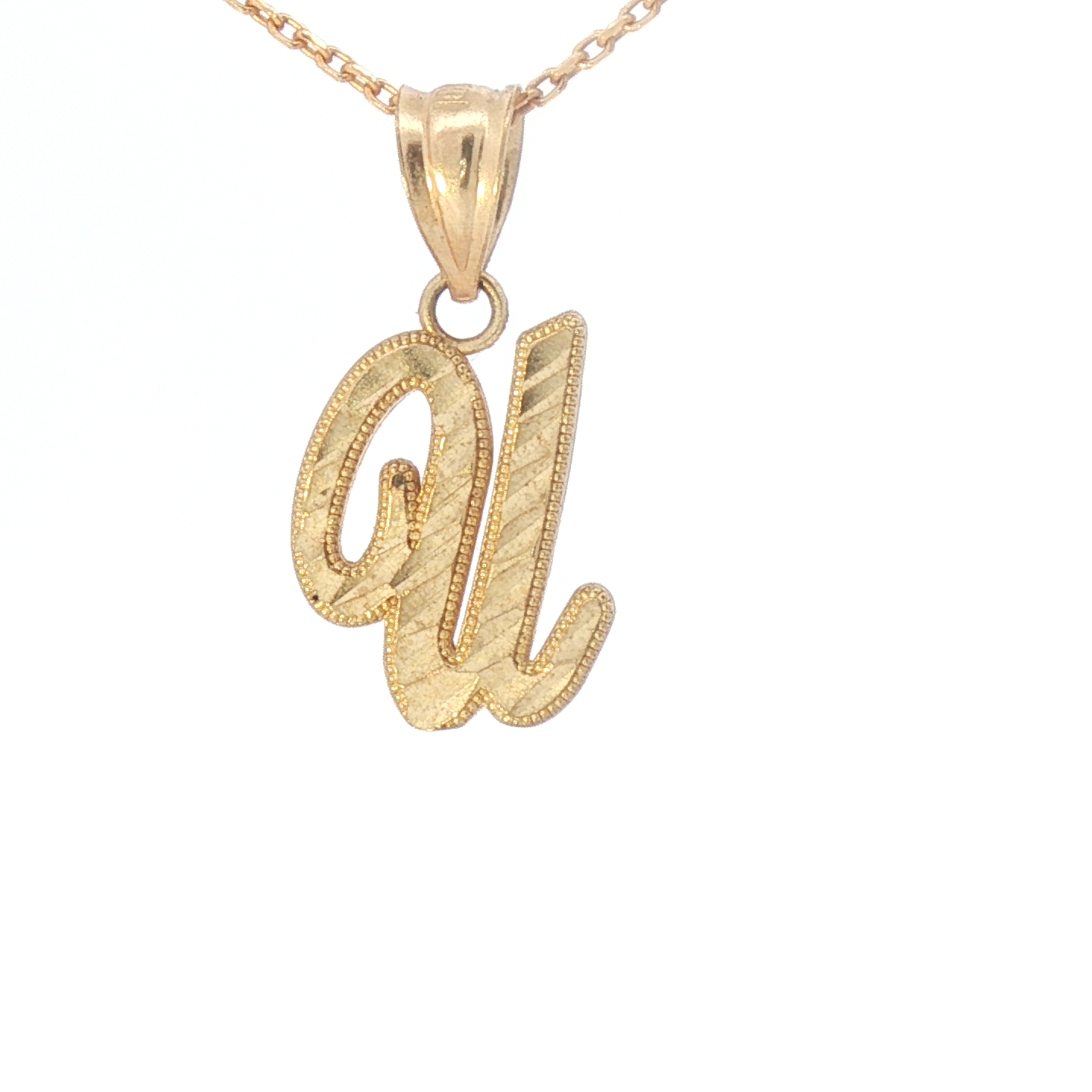 Gold Charm with Inicial 3