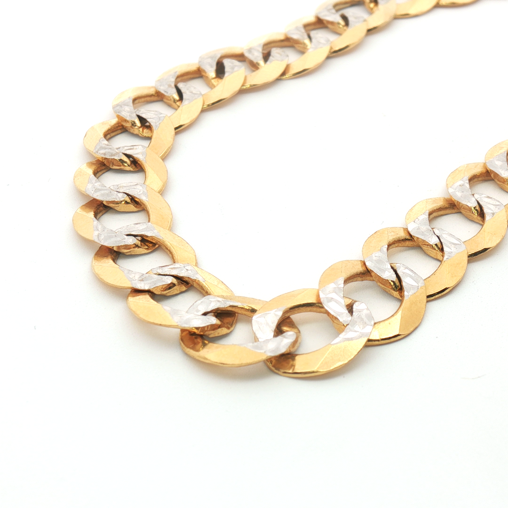 Cuban 2 Tones Gold Bracelet