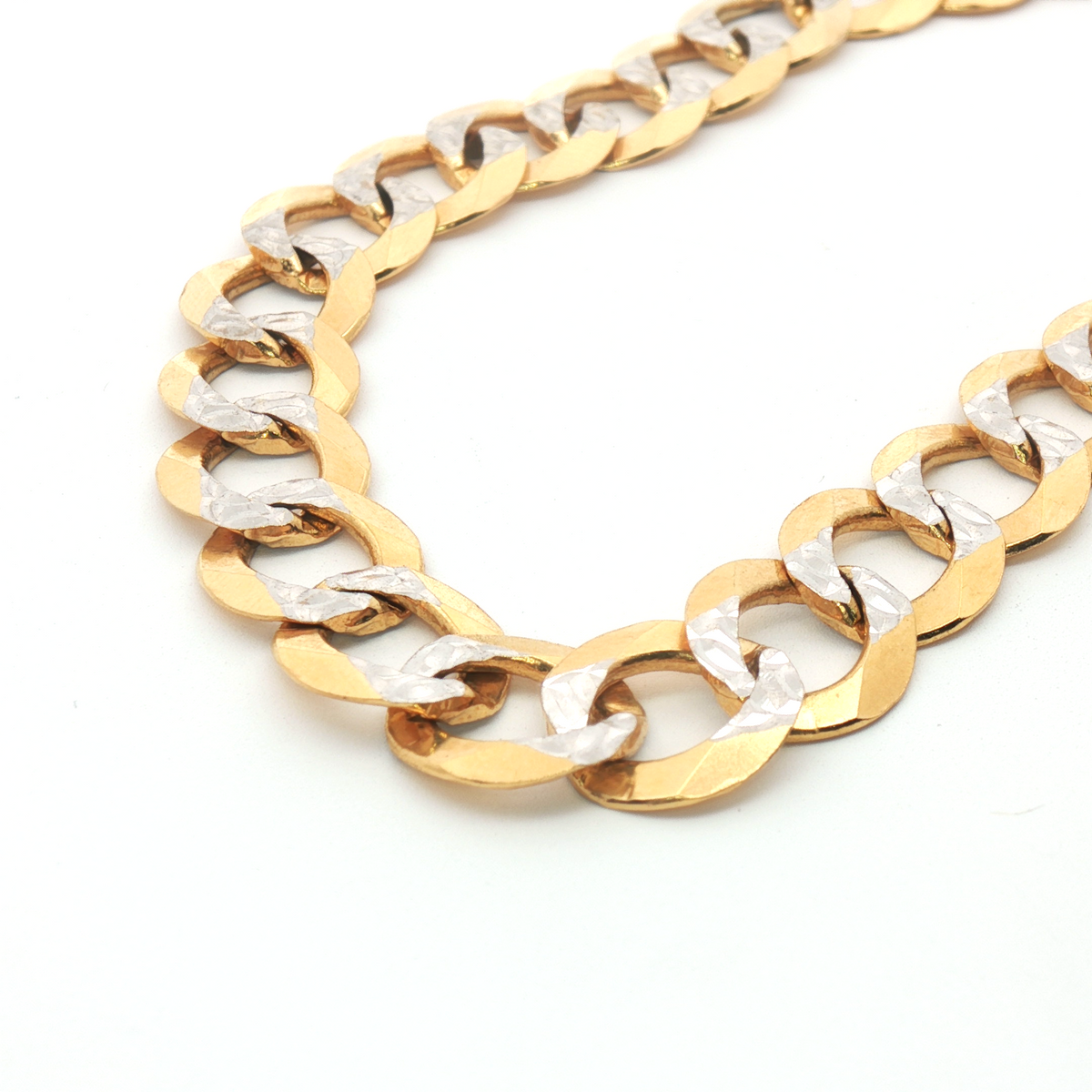 Cuban 2 Tones Gold Bracelet