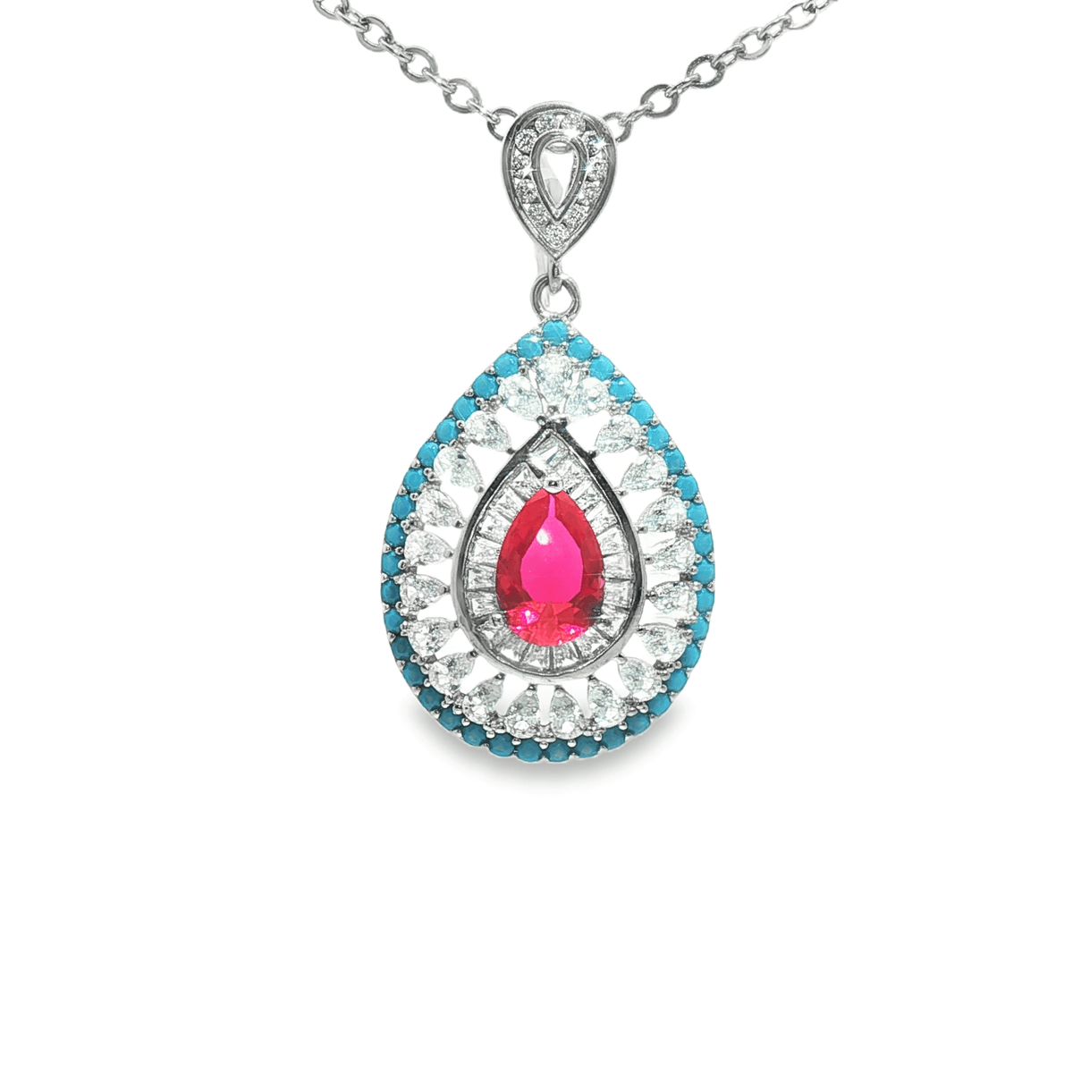 Set Silver 925 Fuchsia