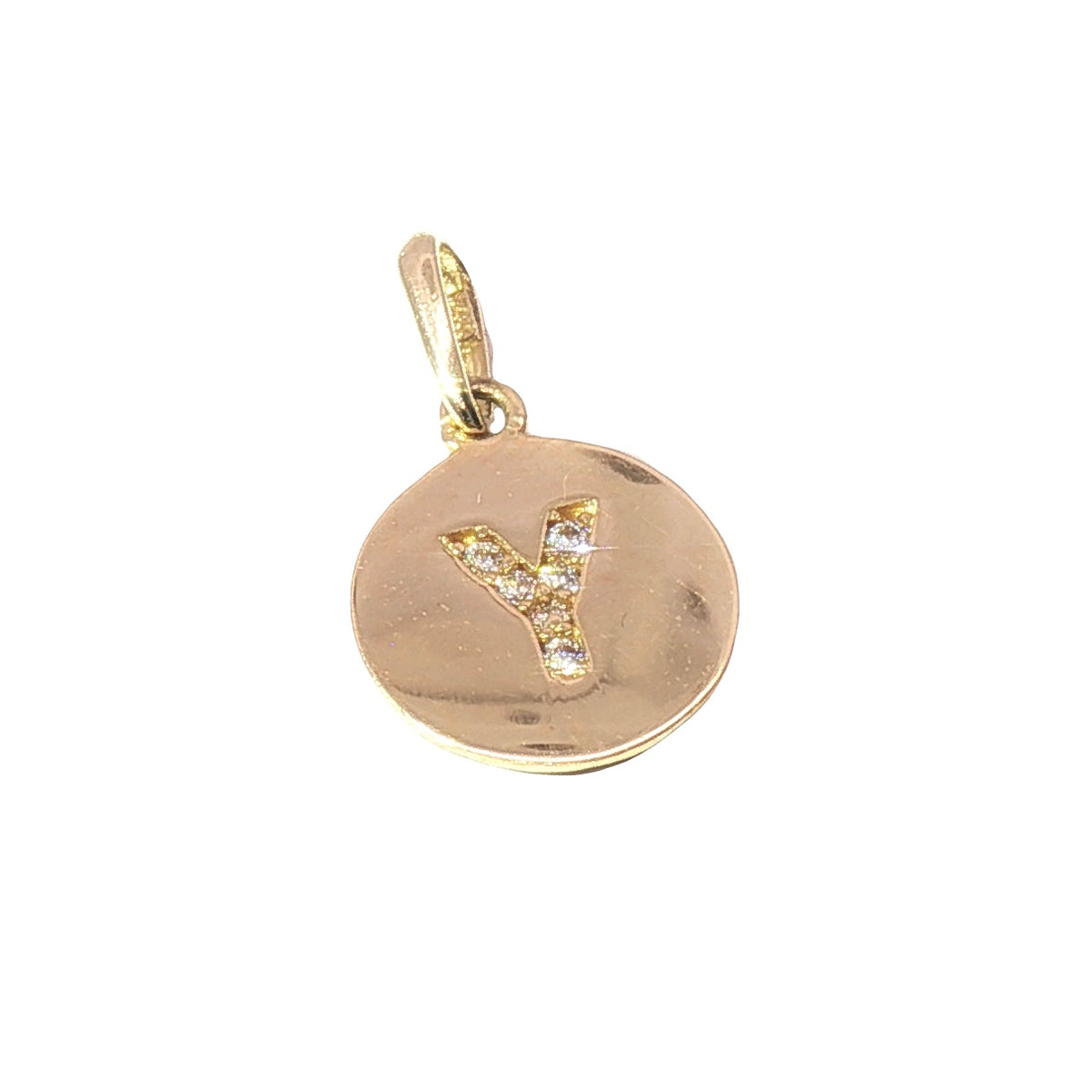 Gold Charm with Inicial 5