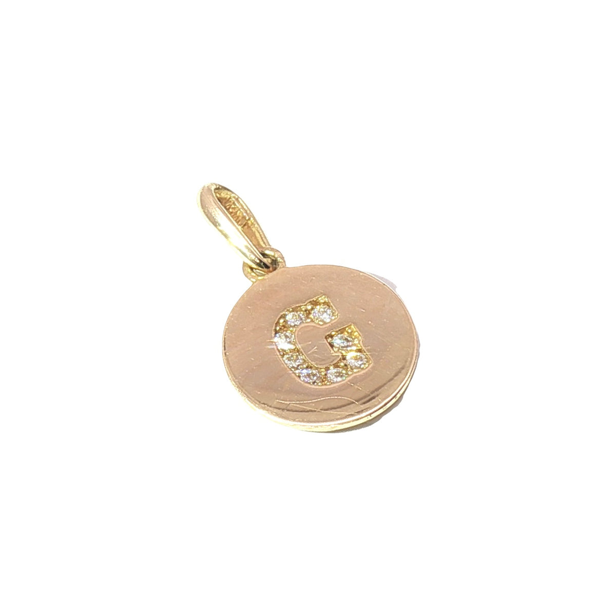 Gold Charm with Inicial 5