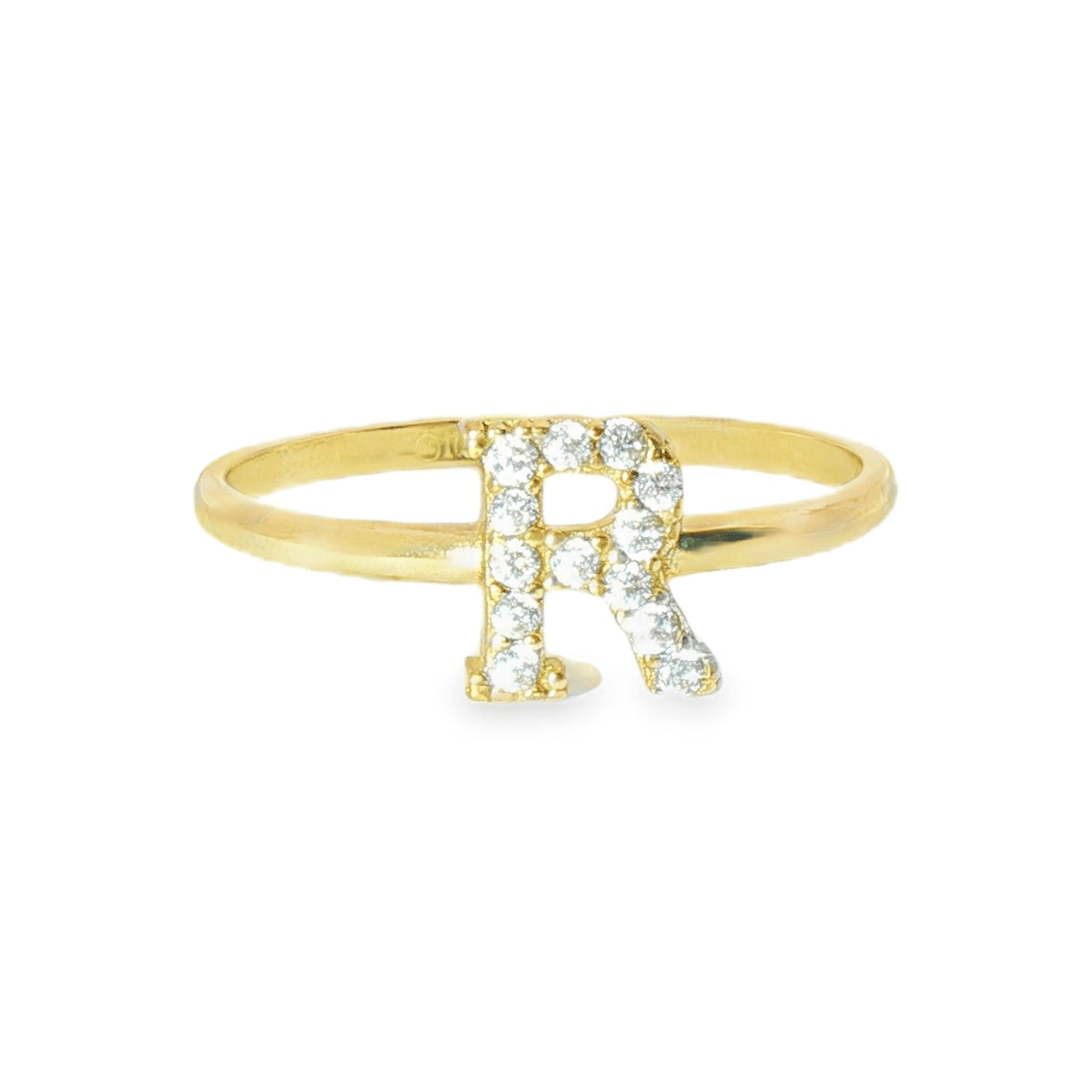 Gold Ring with Inicial 1