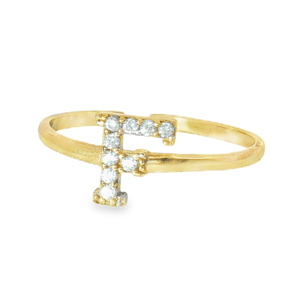 Gold Ring with Inicial 1