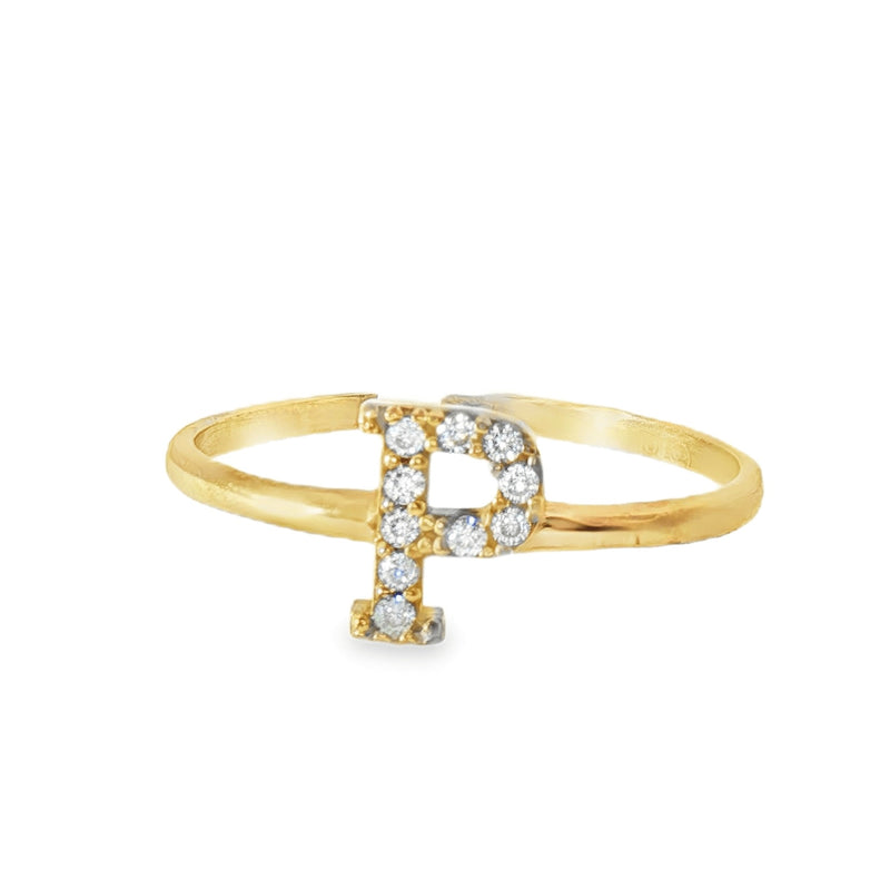 Gold Ring with Inicial 1